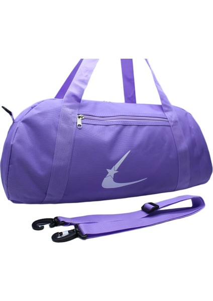 Lila Renk Suya Dayanıklı Kumaş Seyahat Spor Gym ve Fitness Çantası