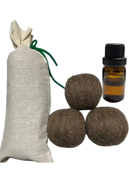 3 Adet Xxl Koyu Renkli Çamaşırlar Için - 1 Adet 10ML Koku - Yün Kurutma Topu - Kurutma Makinesi Için