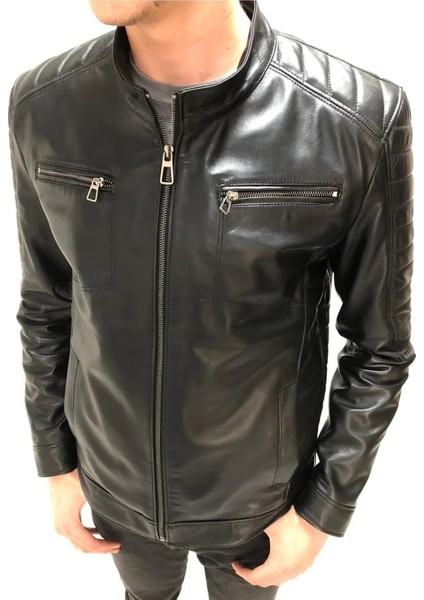 Siyah Hakiki Deri Mont Erkek – %100 Gerçek Deri, Uşak El Işçiliği, Özel Üretim fırsatları