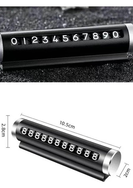 Araç Içi Alüminyum Değiştirilebilen Çevirmeli Park Telefon Numaratörü Siyah fırsatları