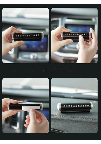 Araç Içi Alüminyum Değiştirilebilen Çevirmeli Park Telefon Numaratörü Siyah indirimleri