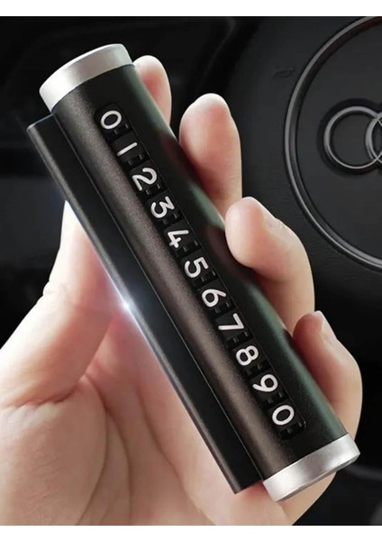 Araç Içi Alüminyum Değiştirilebilen Çevirmeli Park Telefon Numaratörü Siyah