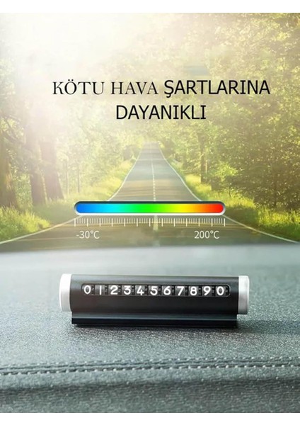 Araç Içi Alüminyum Değiştirilebilen Çevirmeli Park Telefon Numaratörü Siyah