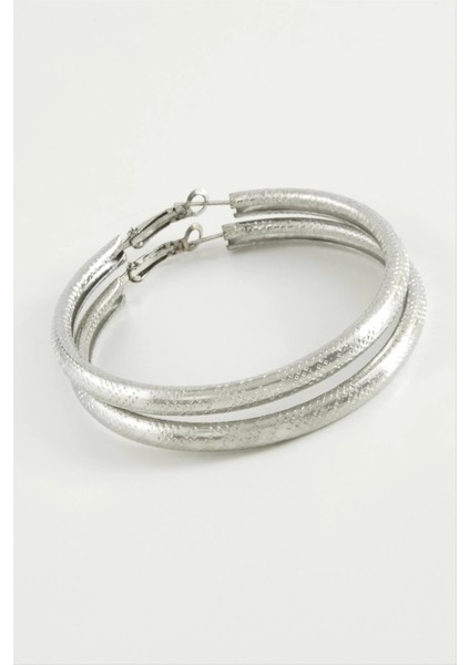 Noktalı Boru Halka Küpe 5 cm