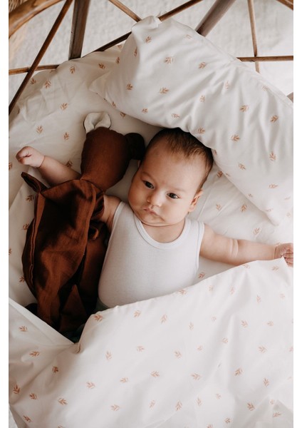 Park Yatak Nevresim Takımı (80X110) | Simple Brown Leaves