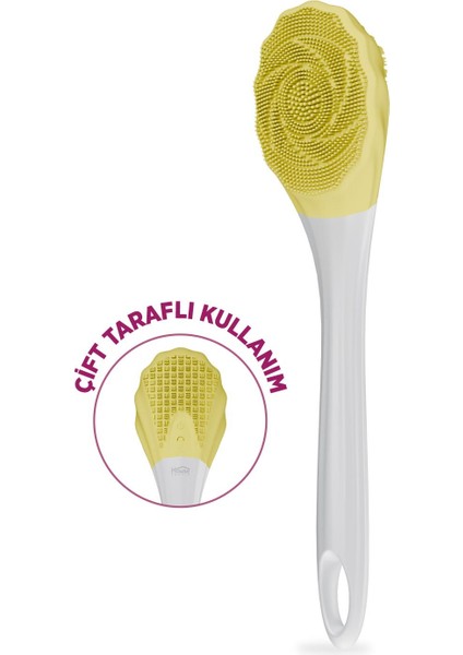 HP87 Şarjlı Silikon Duş Fırçası 3 Mod Titreşimli Vücut Temizleme Fırçası Sarı fiyatları