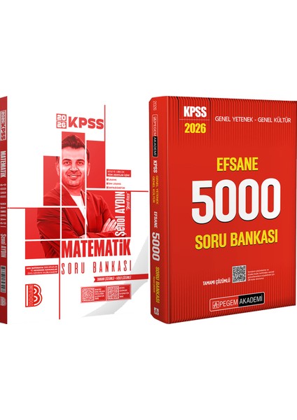 2026 Kpss Efsane 5000 Tamamı Çözümlü Soru Bankası - 2026 Kpss Matematik Tamamı Çözümlü Soru Bankası