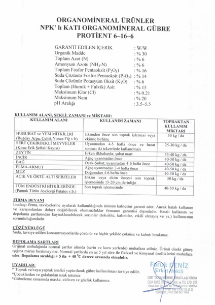 Protıent 6.16.6 + 6 So₃ 25 kg – Granül Kompoze Gübre | Denge Formülü, Yüksek Kaliteli Hammaddelerle Üretilmiştir fırsatları