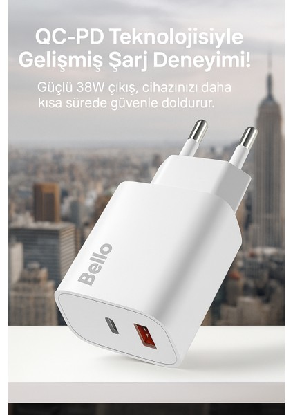 38W Type-C USB Şarj Cihaz BL-3500 Modeli Qc-Pd Teknolojisi Skillshipset Güvenli Hızlı Şarj fırsatları
