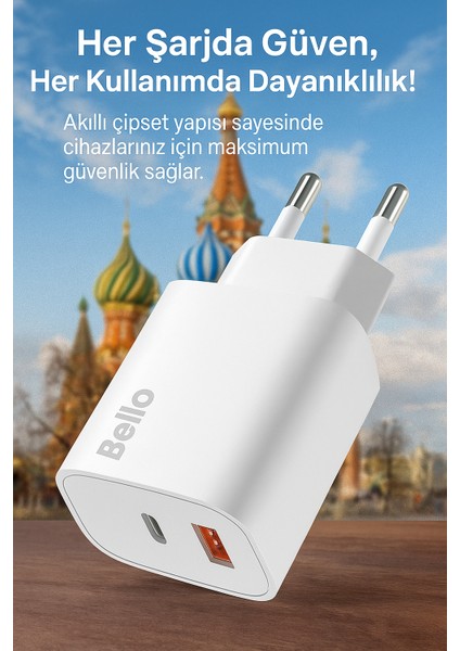 38W Type-C USB Şarj Cihaz BL-3500 Modeli Qc-Pd Teknolojisi Skillshipset Güvenli Hızlı Şarj