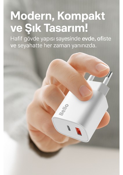 38W Type-C USB Şarj Cihaz BL-3500 Modeli Qc-Pd Teknolojisi Skillshipset Güvenli Hızlı Şarj