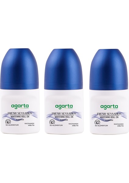 Ter Kokusu Önleyici 24 Saat Etkili Erkek Fresh Sensatıon Roll-On 50 ml x 3 Adet