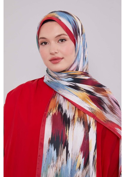 Vişne Alacalı Desen Twill Şal fiyatları