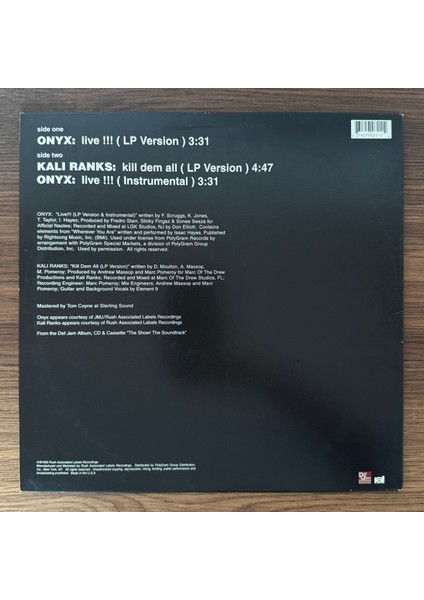 Onyx / Kali Ranks – Live!!! fiyatları