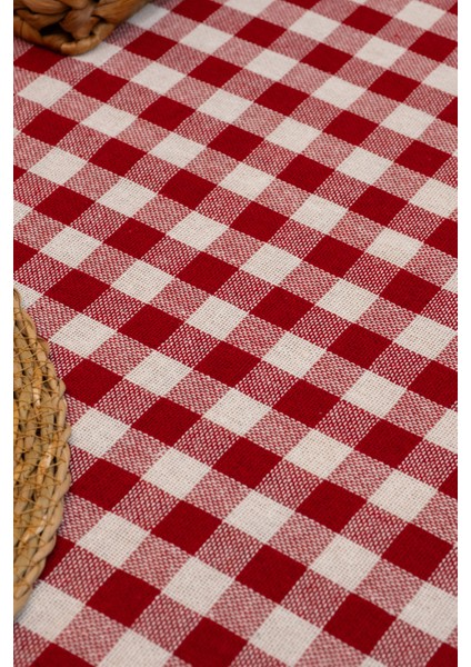 Pötikareli Kırmzı Ekose Masa Örtüsü 170 x 170 fiyatları