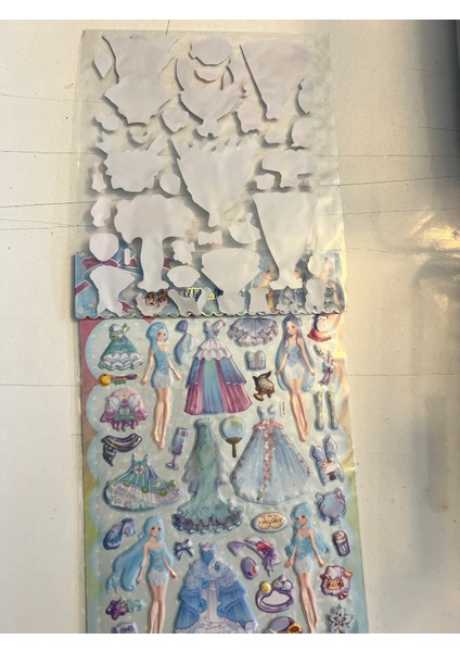 Sticker Prenses Elbise Giydirme Etkinlik Oyunu 2 Kartela Birden MODEL15 fiyatları