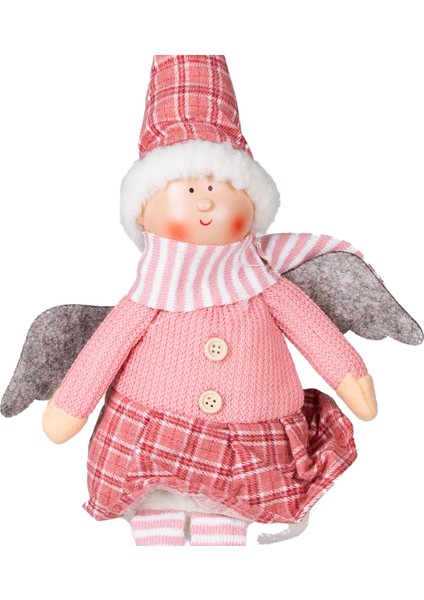 Yılbaşı Süsü, Oturan Kanatlı Peri Figürü, Pembe - 17X53 cm fiyatları