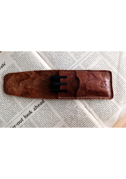 Crazy Gerçek Deri Özel Kalemleriniz Için Kalemlik ( 3*4 Kalem Için ) 28 cm \ 8 cm Büyük Boy Nlu8 fırsatları