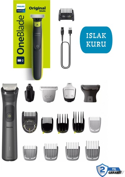 Saç,sakal,burun,bıyık ve Vücut Tıraşı+Elektrikli Tıras Makinesi Sakal & Vücut - Islak & Kuru Kullanim+Taşıma Çantası