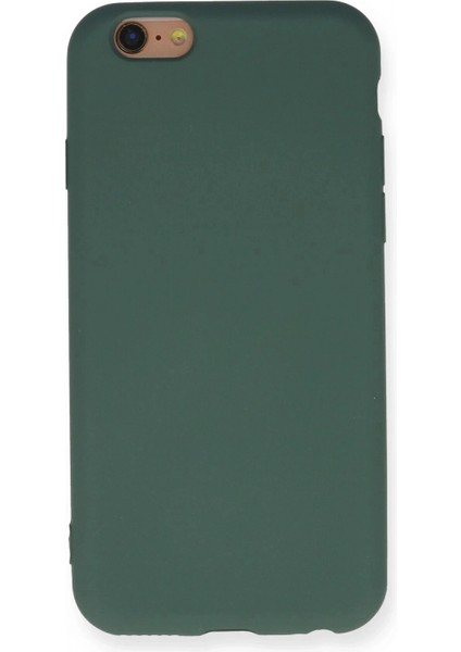 iPhone 6 Kılıf Nano Içi Kadife Silikon - Koyu Yeşil (K95)