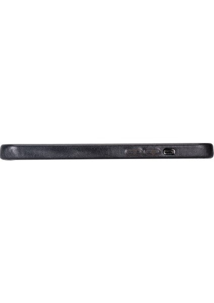 Apple iPhone 12 Pro Max Uyumlu Deri Arka Kapak Rock Rst1 Siyah fırsatları