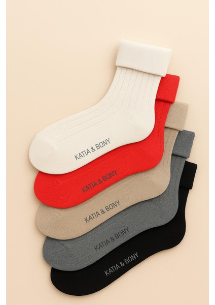 Kadın 5'li Derby Havlu Soket Çorap