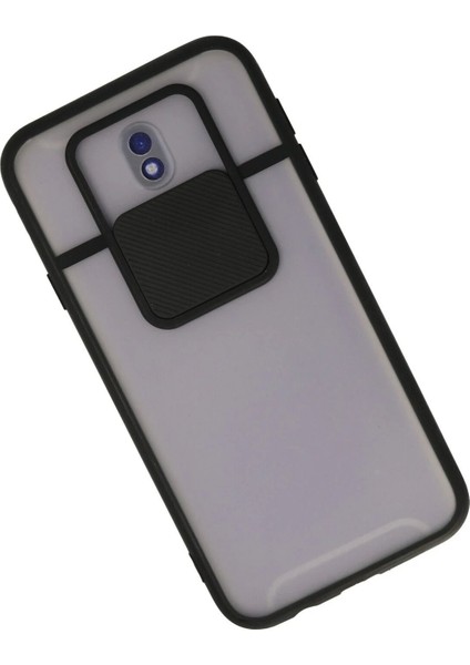 CPT16 Samsung Galaxy J7 Pro / J730 Kılıf Palm Buzlu Kamera Sürgülü Silikon - Siyah fiyatları