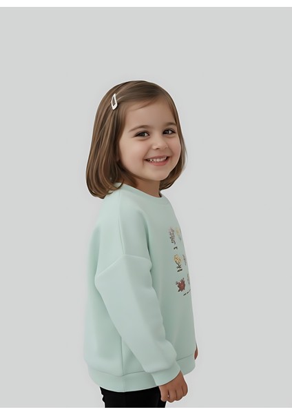 Kız Çocuk Çiçek Nakışlı Sweatshirt fiyatları