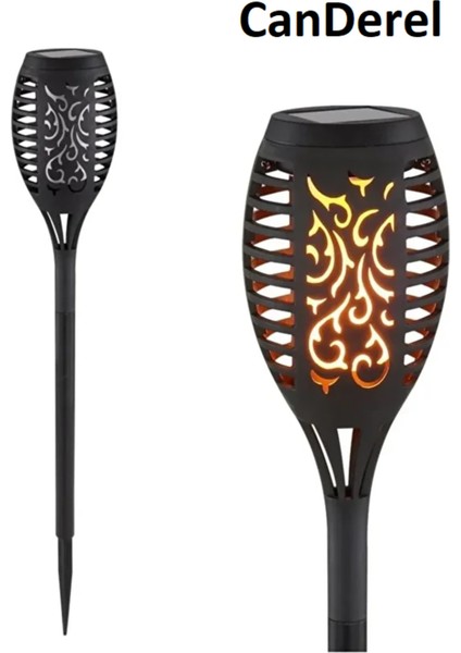 1 Adet Alev Efektli Solar LED Güneş Enerjili Bahçe Lambası Aydınlatması Armatür 51 cm fiyatları