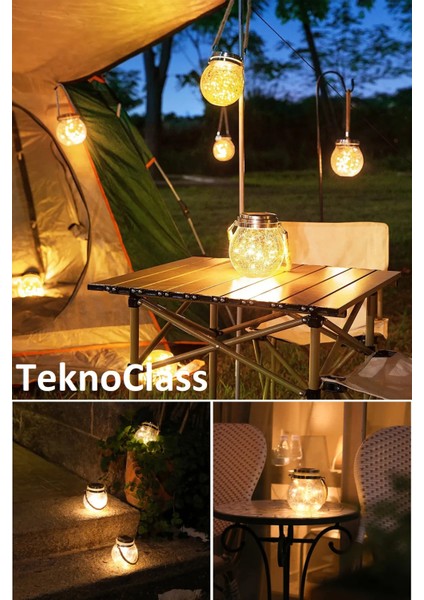 1 Adet Güneş Enerjili Solar Sarkıt Cam Ledli Küre Bahçe Aydınlatma Dekorasyon Balkon Lamba