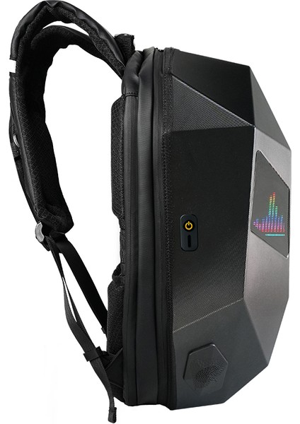 LED Kırmızı Göz Maskeli Akıllı Sırt Çantası - Sert Kasa, USB Şarj Girişli Teknolojik Çanta fırsatları