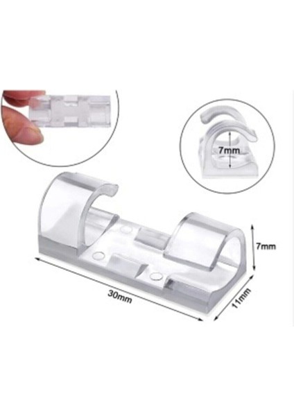 Kablo Sabitleyici Klipsler 20 Adet Kablo Düzenleyici Duvar Fayans Cam Kablo Tutucu Yapışkanlı Klips (5067) modelleri