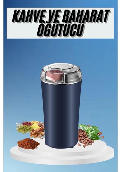 Kahve ve Baharat Öğütücü Kolay Temizlenebilir Paslanmaz Çelik Taşınabilir