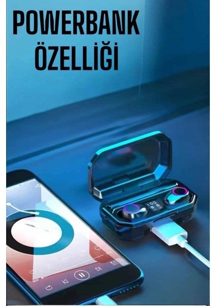 Kablosuz Bluetooth Kulaklık Dijital Göstergeli Uzun Pil Ömrü
