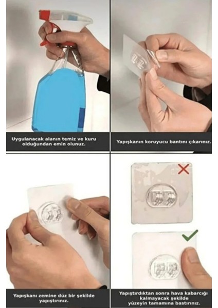 10 Adet Sihirli Yapışkan Çok Amaçlı Pratik Sticker modelleri