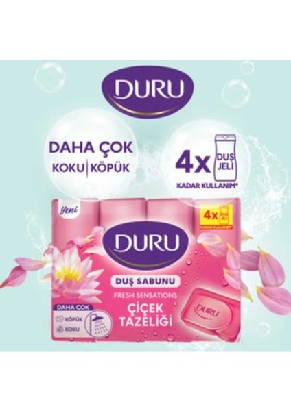 Fresh Sensection Çiçek Tazeliği 4’lü Katı Duş Sabunu – Ferahlatıcı Bitkisel Formül