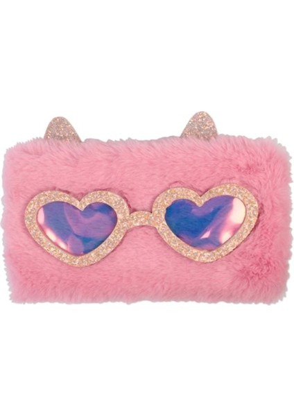 Sevimli Kedi Figürlü Kalem Kutusu – Gözlüklü, 22X14 cm