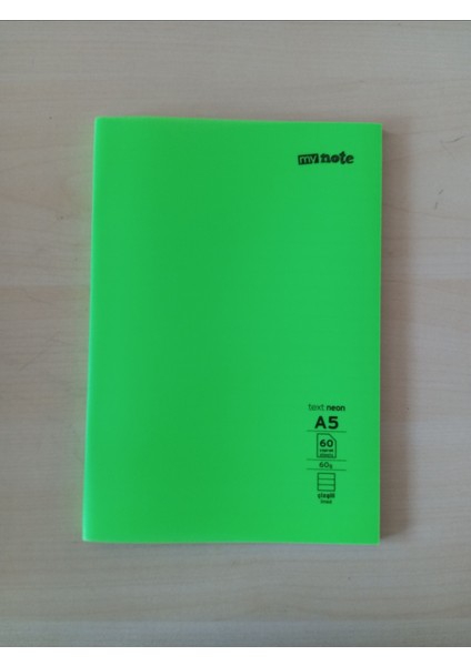 My Note Text Neon A5 60 Yaprak Çizgili Küçük Boy Defter – Ders ve Notlar Için
