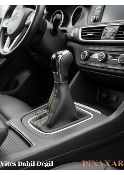 Renault Grand Scenic Siyah Deri Prime Tasarım Sarı Spor Dikiş Vites Körüğü