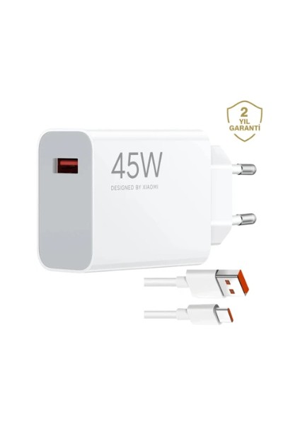 45W (Watt) Orijinal Turbo Hızlı Şarj Aleti Seti