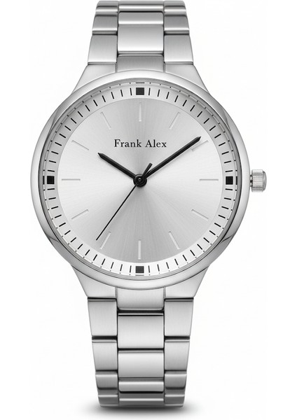 Erkek Kol Saati Gümüş Renk, Gümüş Kadran - Şık Metal Kordon, 2 Yıl Garantili