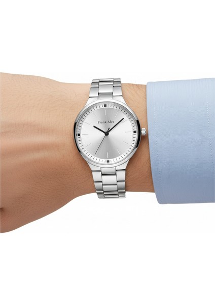 Erkek Kol Saati Gümüş Renk, Gümüş Kadran - Şık Metal Kordon, 2 Yıl Garantili modelleri