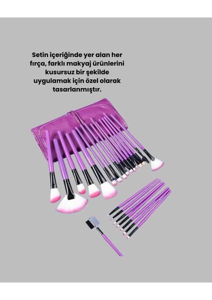 Doğal Görünüm Sağlayan Yumuşak Kıllı 12 Parça Makyaj Fırça Seti Günlük ve Profesyonel Kullanıma Uygun fiyatları