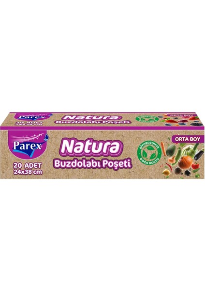 Natura Buzdolabı Poşeti Orta Boy 20’li 24 x 38 cm fiyatları