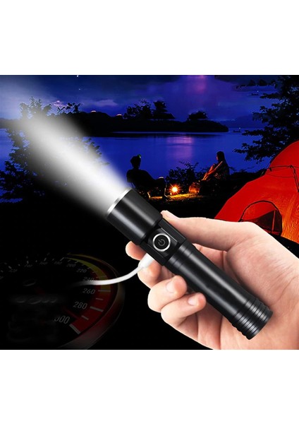 F-90 Aluminyum Kaplama Mıknatıslı Şarjlı El Feneri - Lisinya fırsatları