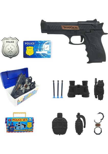 Çantalı Polis Seti 11 Parça - KS-851 (Lisinya)