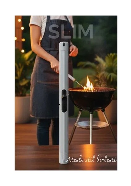 Slim Çakmak - Barbekü, Pipo ve Mutfak Kullanımı Için 21 cm Uzunlukta Gazlı Mangal Çakmağı fiyatları