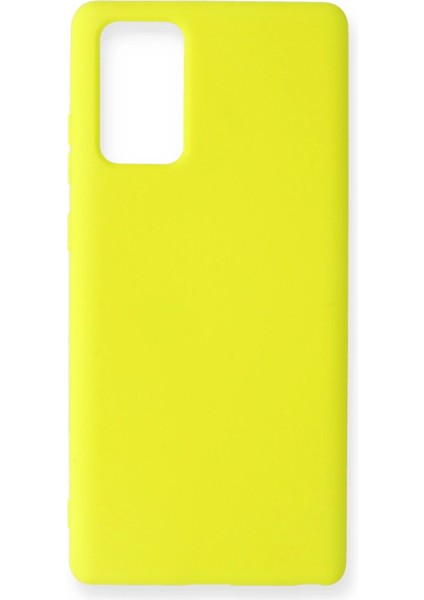 Samsung Galaxy Note 20 Kılıf Nano Içi Kadife Silikon - Sarı - FKU5782-4397
