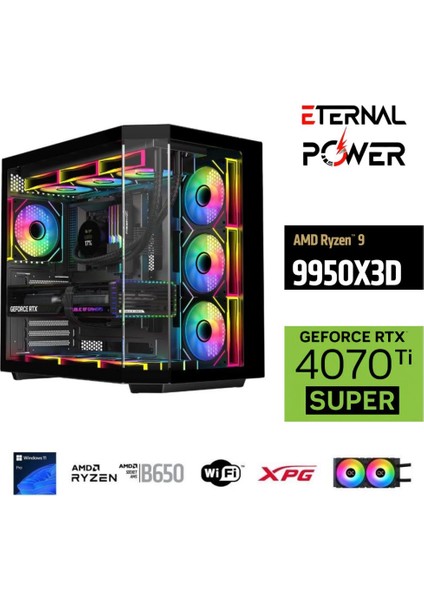 Ryzen 9 9950X3D 32GB Ddr5 1tb M.2 Rtx 4070Tİ Super B650 Wıfı 750W 240M