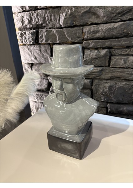 Şık Şapkalı Beyefendi Dekoratif Büst - Ev ve Ofisiniz Için Sanatsal Dokunuş modelleri